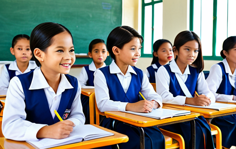 **

"A vibrant classroom scene in Thailand, filled with children enthusiastically participating in a Thai language lesson, fully clothed in school uniforms, appropriate attire, safe for work, perfect anatomy, natural proportions, teacher present, colorful learning materials, family-friendly, high quality."

**