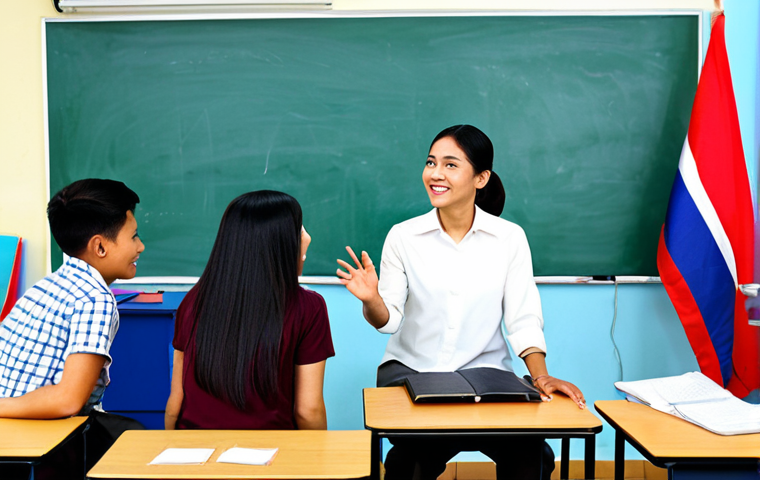 문해교육사 실무에서의 AI 활용 - Engaging Classroom Discussion**

"A group of diverse adult learners (Thai ethnicity primarily) fully...