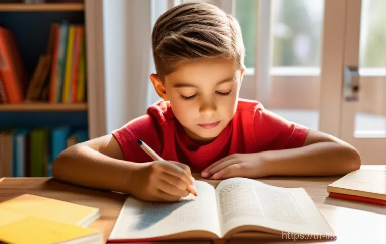 문해교육사와 학습 장애 극복 사례 - **"Understanding Dyslexia: A Child's Perspective"**
    A thoughtful child, around 7-9 years old, we...